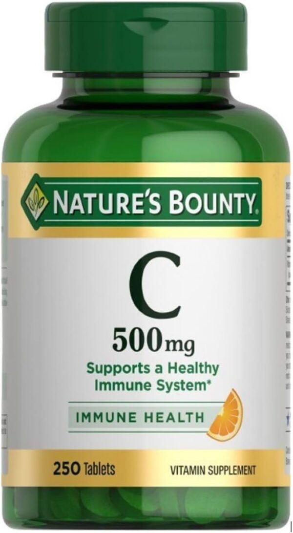 Nature's Bounty Vitamin C, Supports a Healthy Immune System, Vitamin Supplement, 500mg, 250 Tablets