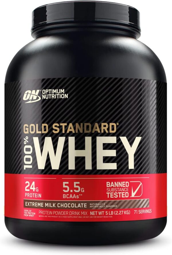 Optimum Nutrition Gold Standard 100% Micellar Casein Protein Powder & Gold Standard 100% Whey Protein Powder, Extreme Milk Chocolate, 5 Pound (Packaging May Vary) - Image 3