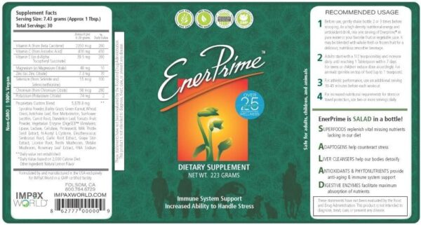 EnerPrime Powder Immune System Support Superfood, Trusted Name for 25+ Years! - Image 2