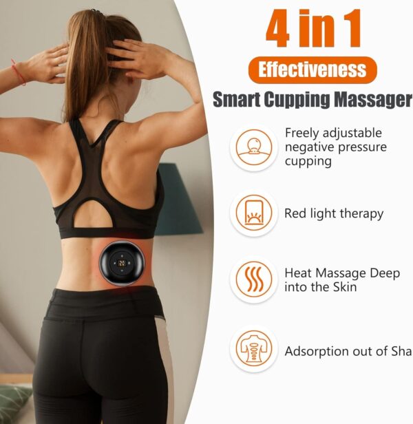 2 PCS Smart Cupping Therapy Massager Set,4 in 1 Electric Cupping Massager Device,Smart Cupper Relieves Muscle Soreness,Improves Blood Circulation and Speeds Up Recovery After Exercise - Image 2