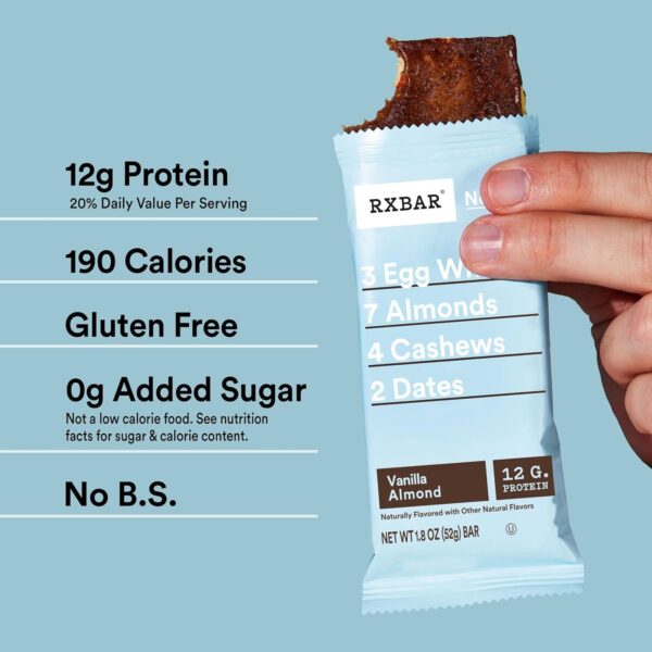 RXBAR Protein Bars, Protein Snack, Snack Bars, Vanilla Almond, 22oz Box (12 Bars) - Image 2