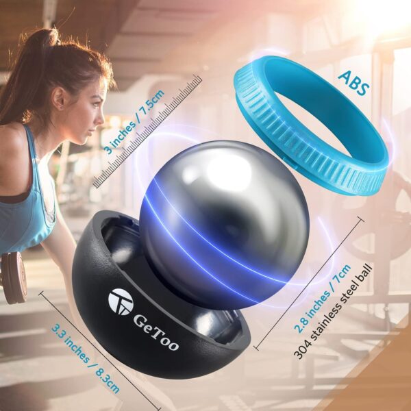 Cryosphere Cold Massage Roller Ball - 2.8 Inch Ice Massage Ball for Deep Tissue, 6 Hours Cold Therapy, Detachable Rolling Ball, Blue and Black - Image 2