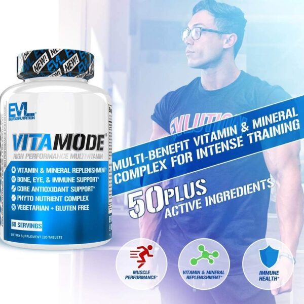 EVL Advanced Daily Multivitamin for Men - Men's Multivitamin with Essential Minerals Phytonutrient Complex and VitaMode Active Mens Vitamins for Energy with Lycopene for Muscle Bone and Immune Support - Image 3