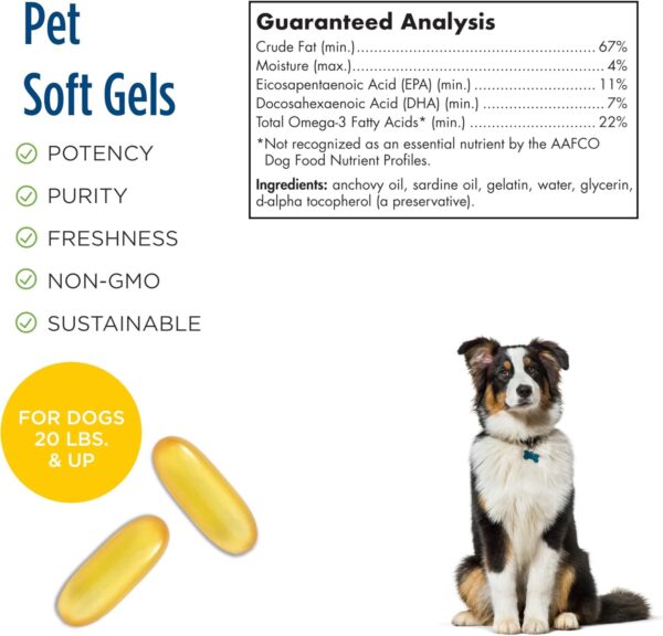 Nordic Naturals Omega-3 Pet, Unflavored - 180 Soft Gels - 330 mg - Fish Oil for Dogs with EPA & DHA - Promotes Heart, Skin, Coat, Joint, & Immune Health - Image 3