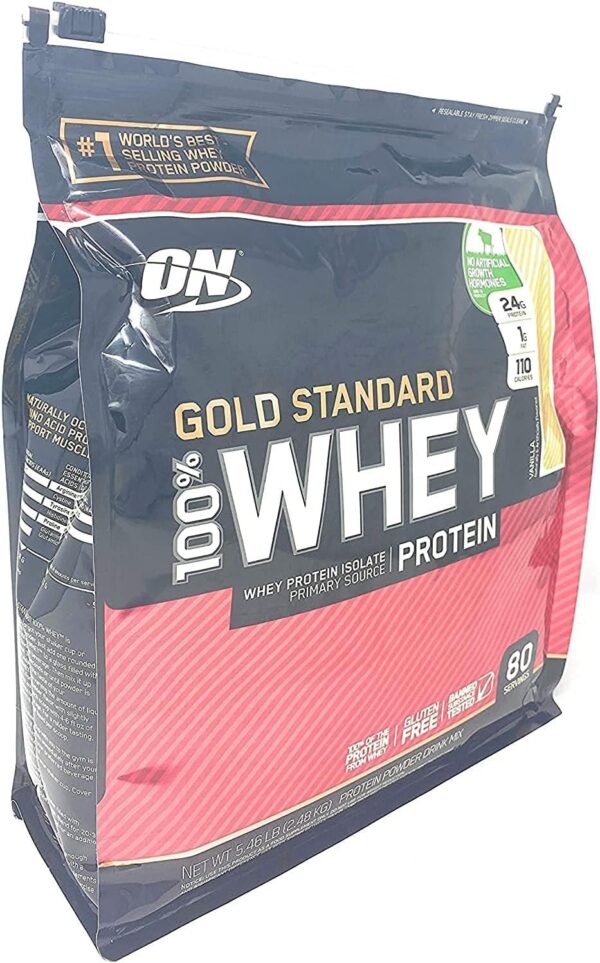 Optimum Nutrition Gold Standard 100% Whey Protein Vanilla Ice Cream, 80 Servings