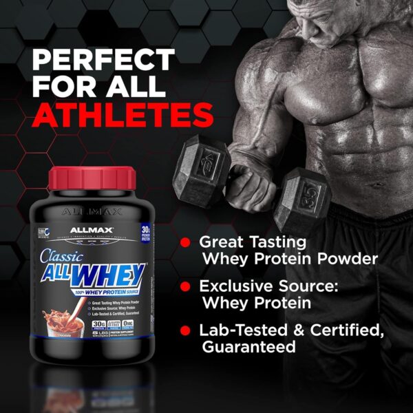 ALLMAX Nutrition AllWhey Classic, Strawberry, 5lb - Image 2