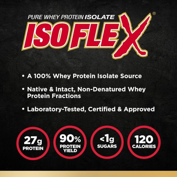 ALLMAX Nutrition - ISOFLEX Whey Protein Powder, Whey Protein Isolate, 27g Protein, Cookies & Cream, 5 Pound - Image 3