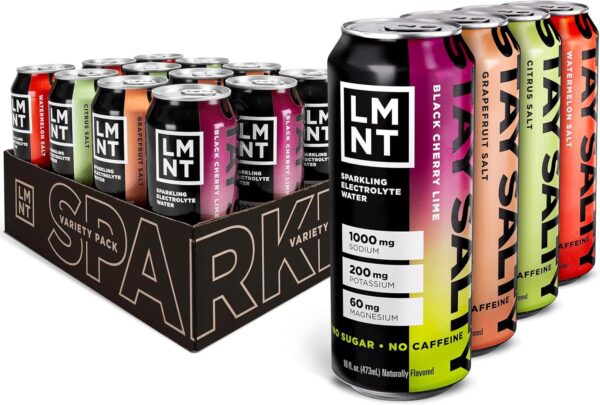 LMNT Sparkling Electrolyte Water - Variety Pack | 12-Coun