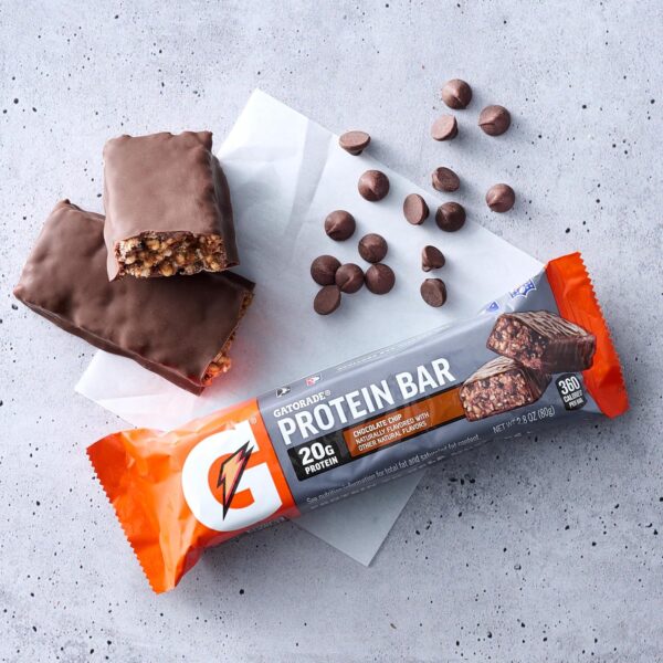 Gatorade Whey Protein Recover Bars, Chocolate Chip, 2.8 ounce(Pack of 12) - Image 3