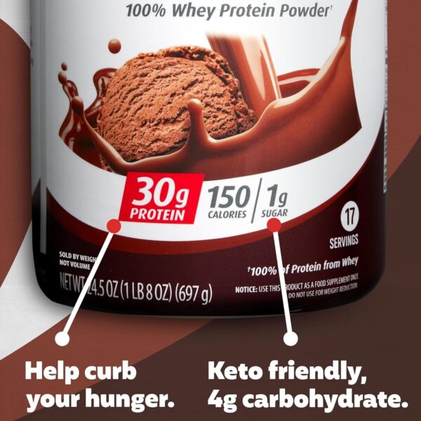 Premier Protein Powder, Chocolate Milkshake, 30g Protein, 1g Sugar, 100% Whey Protein, Keto Friendly, No Soy Ingredients, Gluten Free, 17 Servings, 23.9 Ounce (Pack of 1) - Image 3